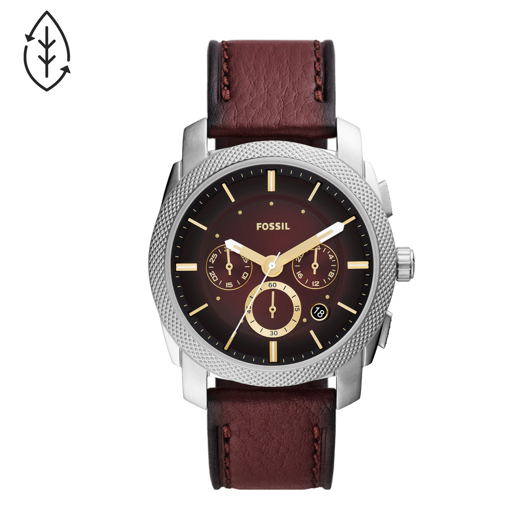 Fossil Analog Men's Watch Stainless Steel Leather Strap - FS5884