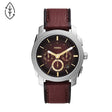 Fossil Analog Men's Watch Stainless Steel Leather Strap