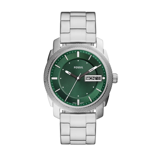Fossil Machine Three-Hand Date Stainless Steel Men's Watch