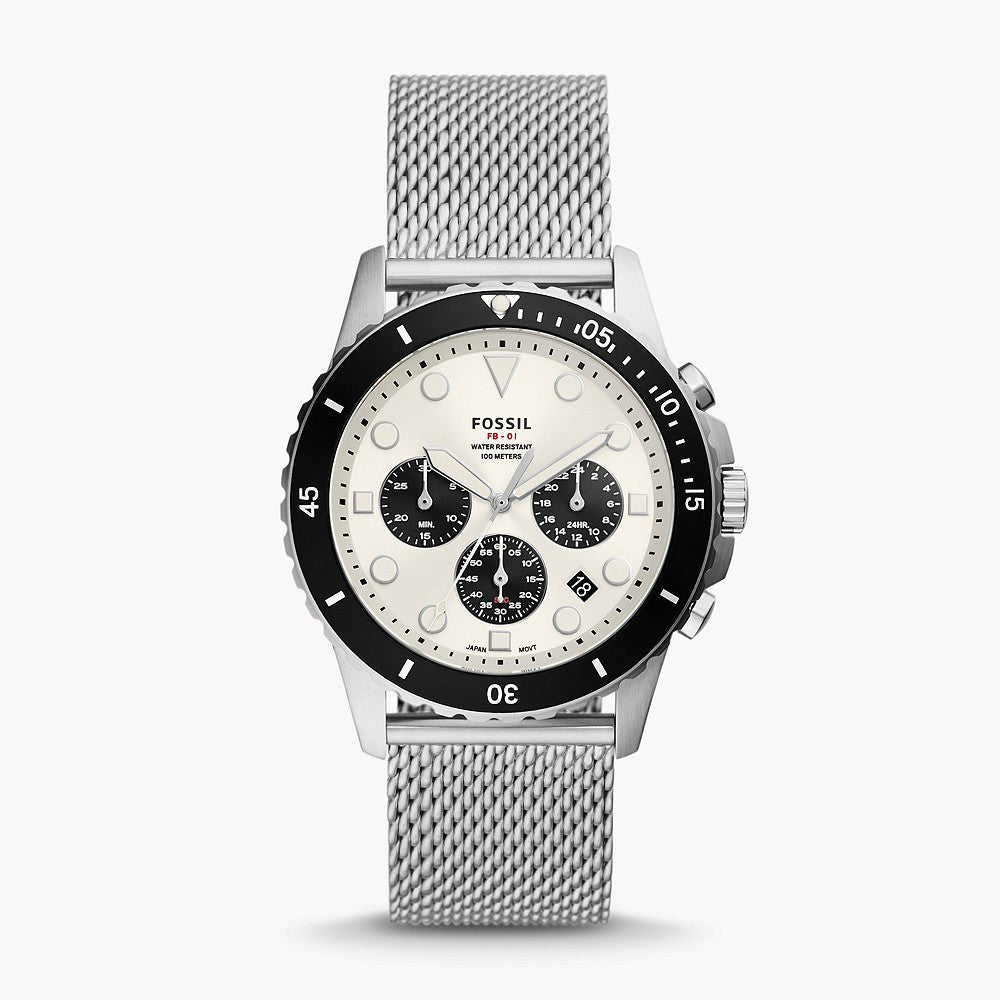 Fossil Fb - 01 Chronograph Stainless Steel Mesh Men's Watch - FS5915