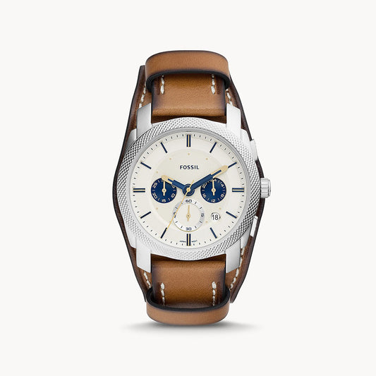 Fossil Machine Chronograph Tan Eco Leather Men's Watch
