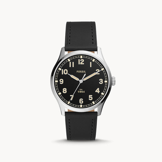 Fossil Dayliner Quartz Stainless Steel And Leather Three Hand Men's Watch