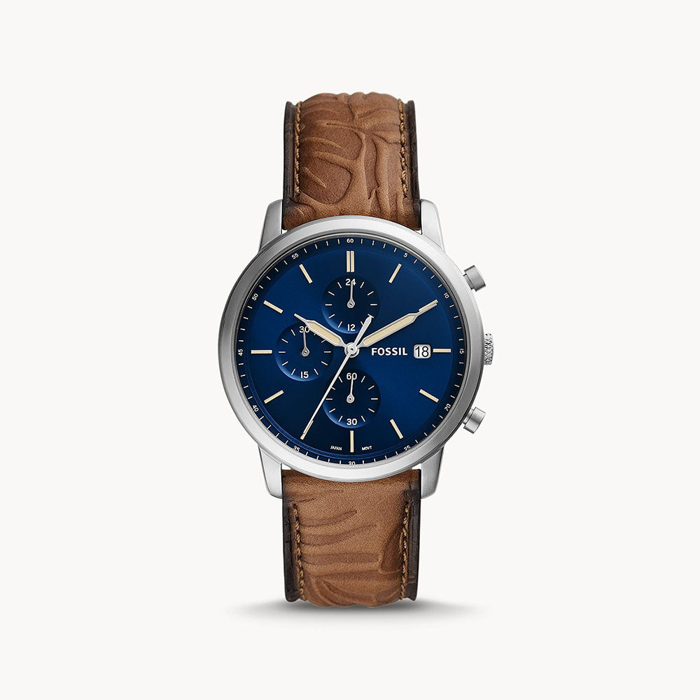 Fossil Minimalist Chronograph Tan Eco Leather Men's Watch - FS5928