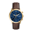 Fossil Minimalist Chronograph Brown Croco Eco Leather Men's Watch