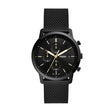 Fossil Minimalist Chronograph Black Stainless Steel Mesh Men's Watch