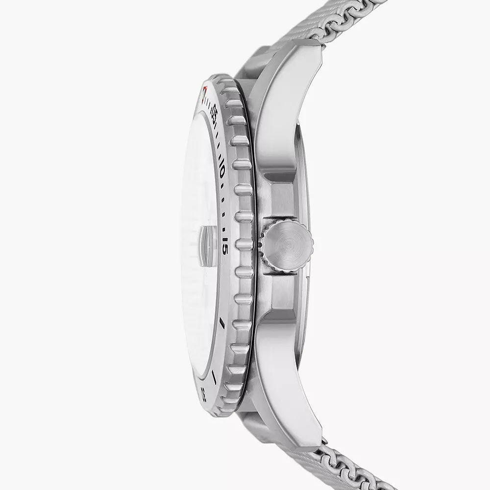 Fossil Blue Dive Three-Hand Date Men's Stainless Steel Mesh Watch