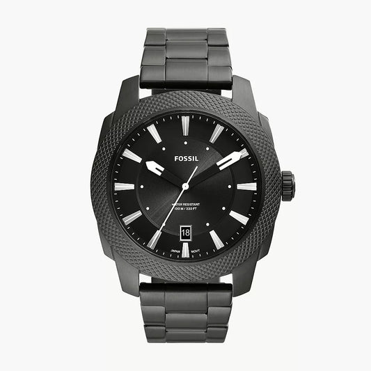Fossil Machine Men's Three-Hand Date Stainless Steel Watch