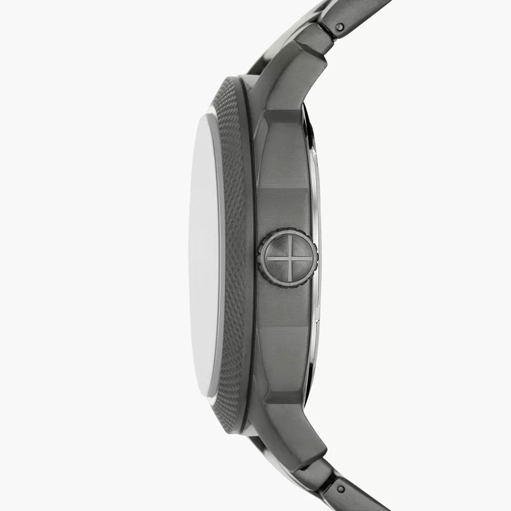 Fossil Machine Men's Three-Hand Date Stainless Steel Watch - FS5970