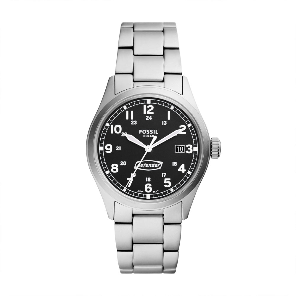 Fossil Defender Men's Solar-Powered Stainless Steel Watch - FS5973