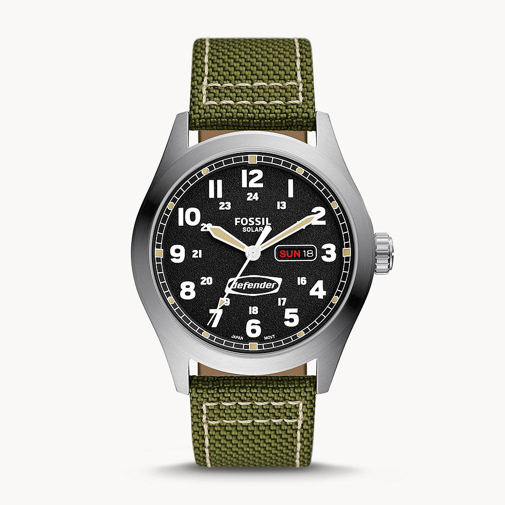 Fossil Defender Silver Nylon Men's Watch - FS5977