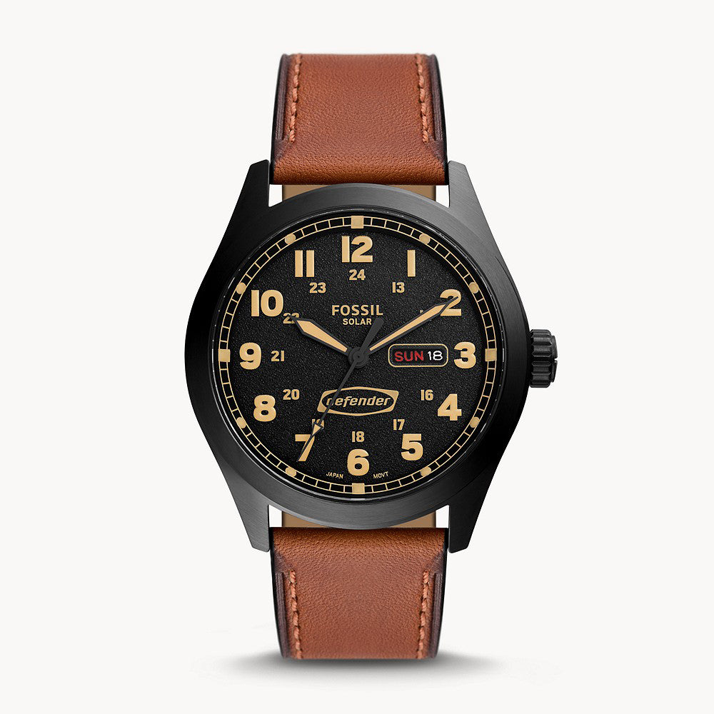 Fossil Defender Black Pro-Planet Leather Men's Watch - FS5978