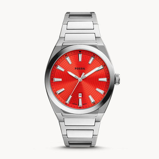 Fossil Everett Silver Stainless Steel Men's Watch