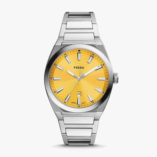 Fossil Everett Silver Stainless Steel Men's Watch