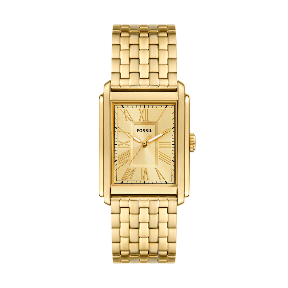 Fossil Carraway Men's Three-Hand Gold-Tone Stainless Steel Watch