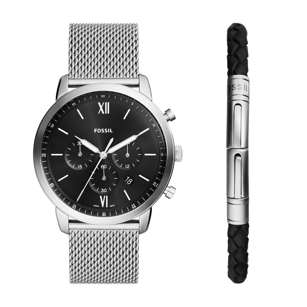 Watch Men\'S Steel House Bracelet And Stainless Neutra Watch Chronograph, The Bo – Fossil