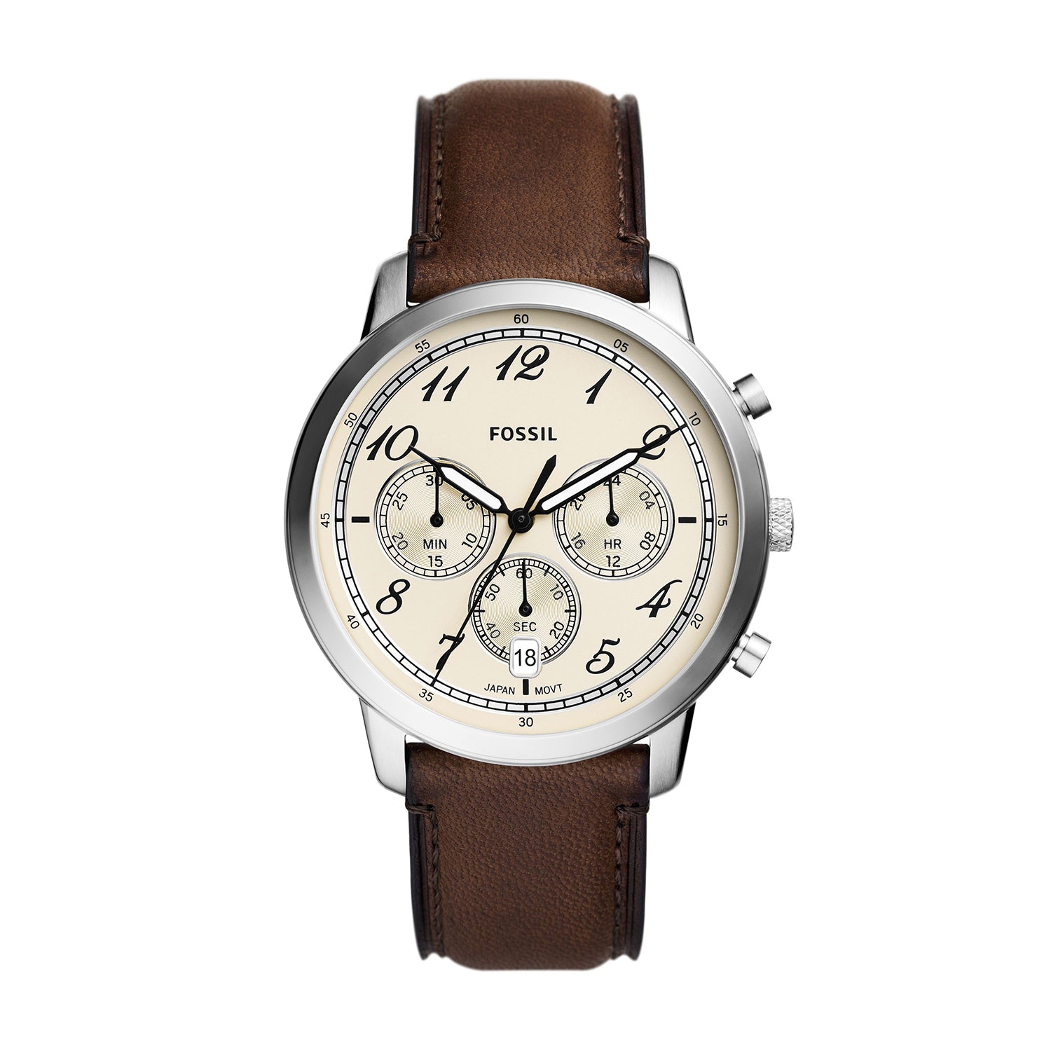 Fossil leather store watch women's