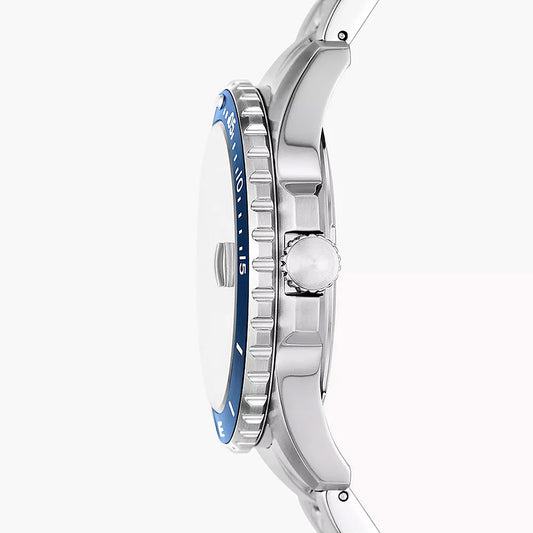 Fossil Fossil Blue Silver Stainless Steel Men's Watch