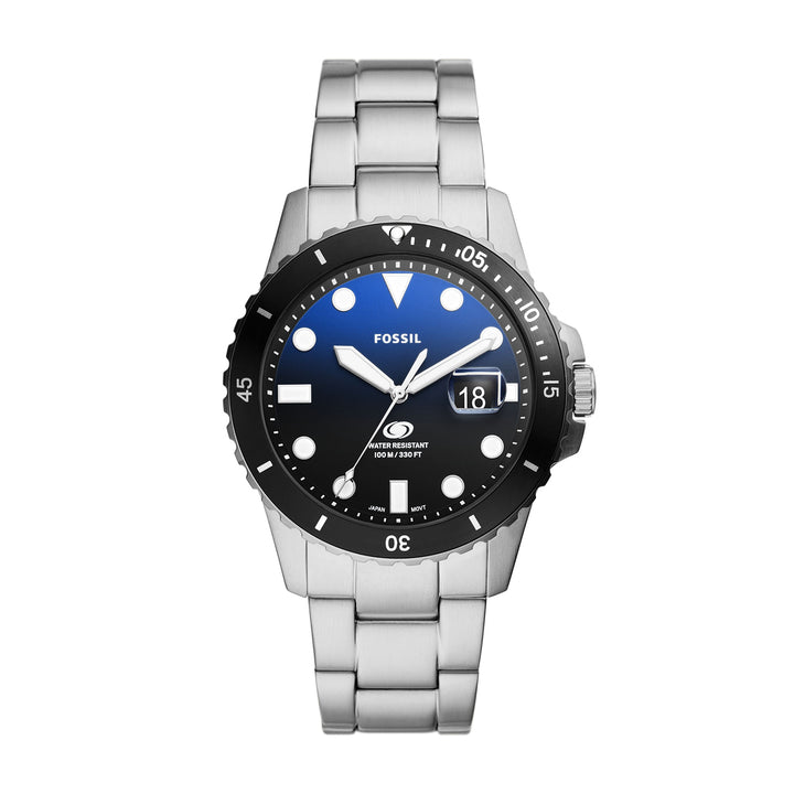 Fossil Blue Dive Three-Hand Date Stainless Steel Watch