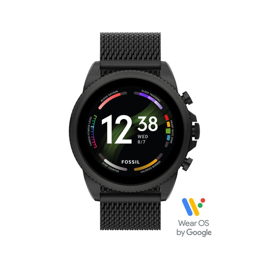 Fossil Gen 6 Smartwatch Black Stainless Steel Mesh