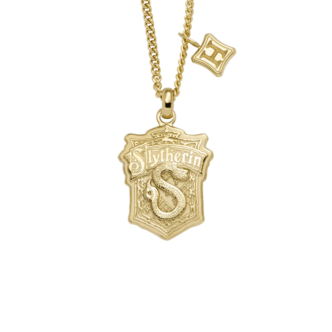 LIMITED EDITION HARRY POTTER<sup>®</sup> SLYTHERIN<sup>®</sup> GOLD-TONE STAINLESS STEEL CHAIN NECKLACE