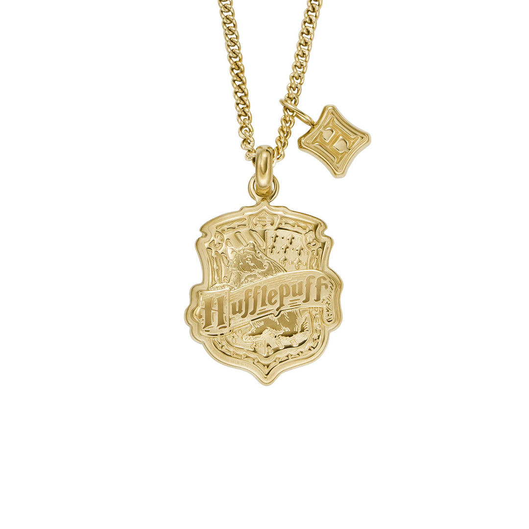LIMITED EDITION HARRY POTTER<sup>®</sup> HUFFLEPUFF<sup>®</sup> GOLD-TONE STAINLESS STEEL CHAIN NECKLACE