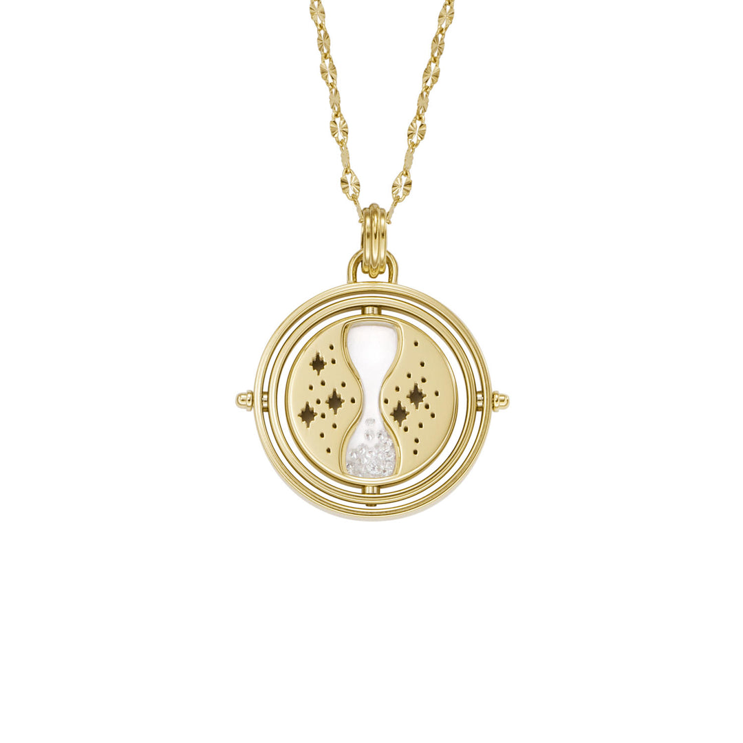 LIMITED EDITION HARRY POTTER<sup>®</sup> TIME-TURNER<sup>®</sup> GOLD-TONE STAINLESS STEEL CHAIN NECKLACE