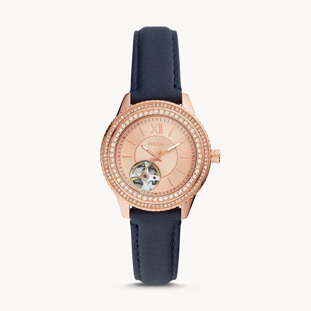 Fossil Stella Rose Gold Leather Women's Watch - ME3212