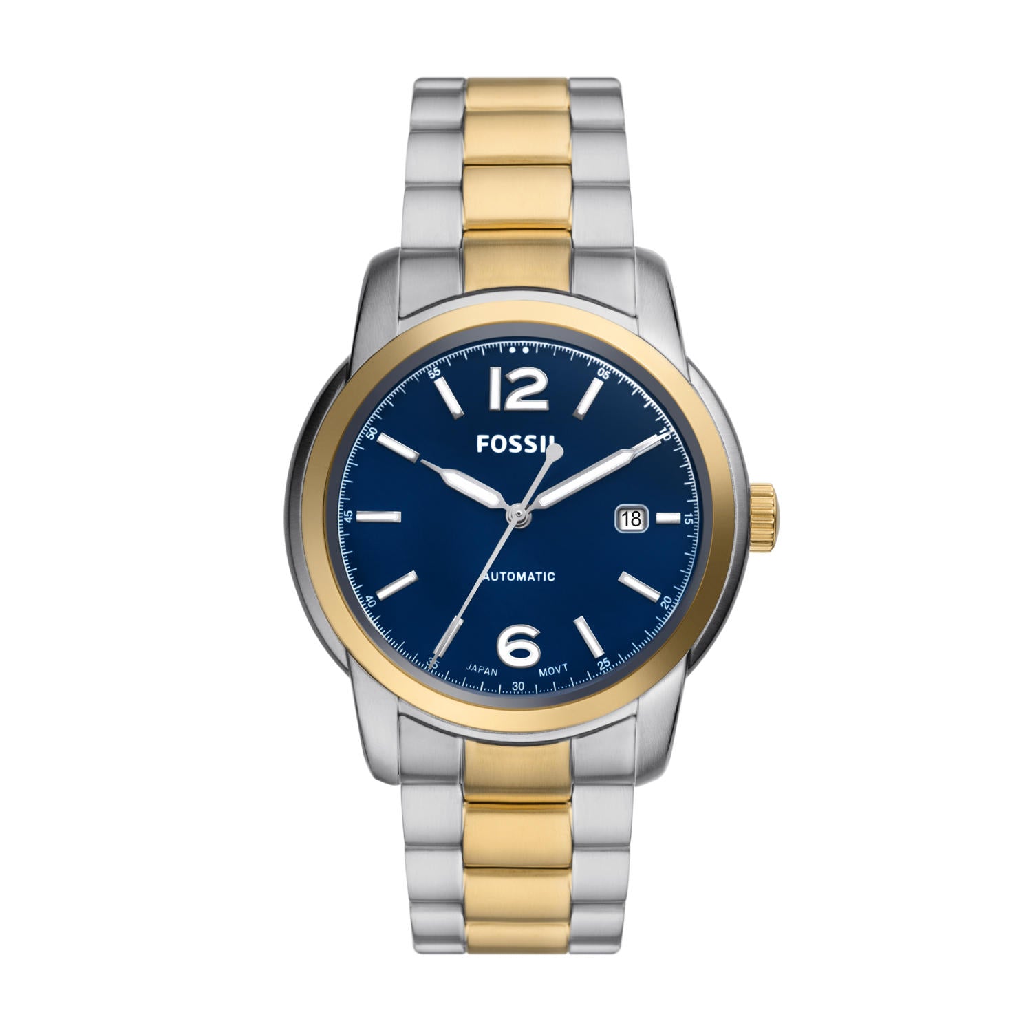 Me3253 Fossil Heritage Automatic Two-Tone Stainless Steel Men's Watch – The ...