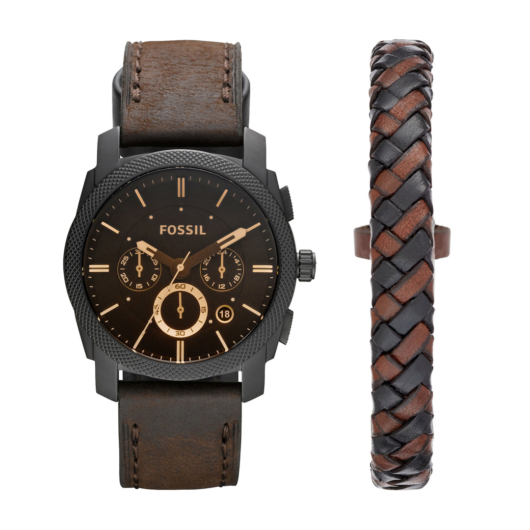 Fossil Machine Fashion Quartz Men's Watch - FS5251SET