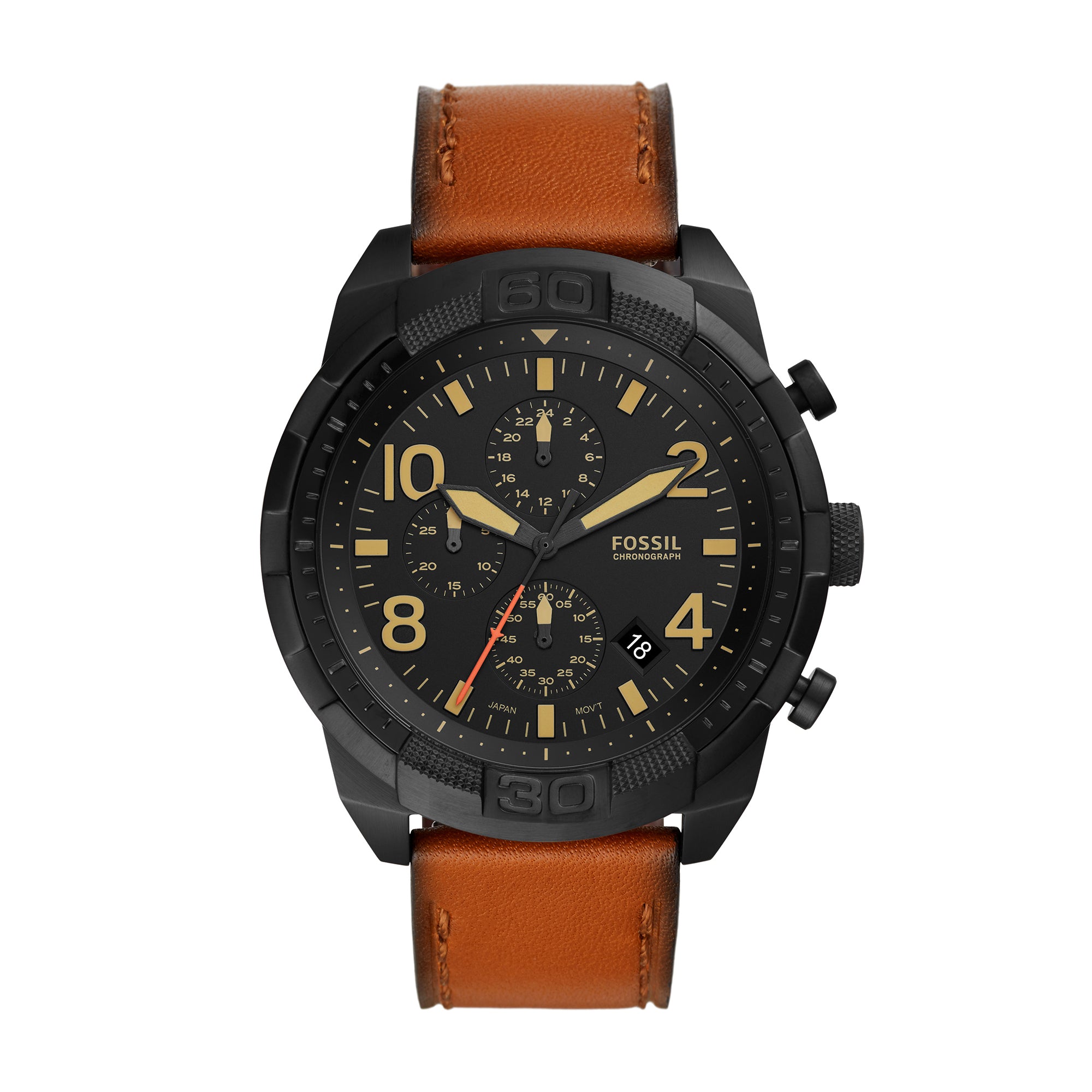 Orange fossil clearance watch