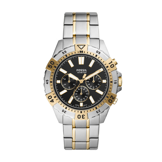 Fossil Analog Men's Watch Gold Plated Metal Bracelet