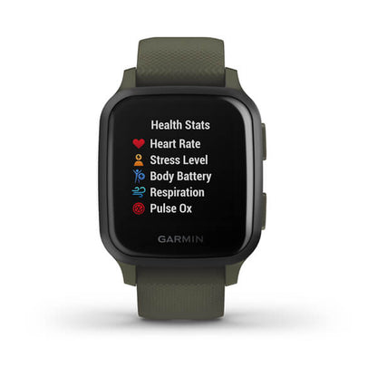 Garmin Venu Sq Music Edition Slate Aluminium Black Silicone Full Display Dial Smart Watch