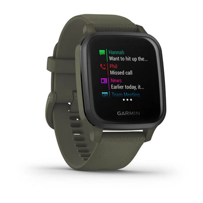 Garmin Venu Sq Music Edition Slate Aluminium Black Silicone Full Display Dial Smart Watch