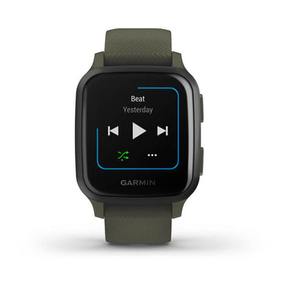 Garmin Venu Sq Music Edition Slate Aluminium Black Silicone Full Display Dial Smart Watch
