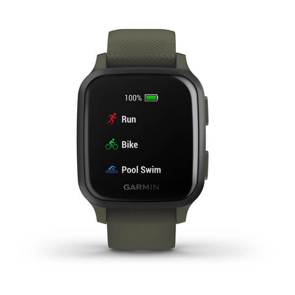 Garmin Venu Sq Music Edition Slate Aluminium Black Silicone Full Display Dial Smart Watch