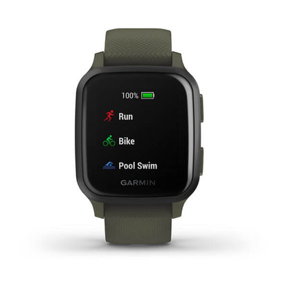 Garmin Venu Sq Music Edition Slate Aluminium Black Silicone Full Display Dial Smart Watch