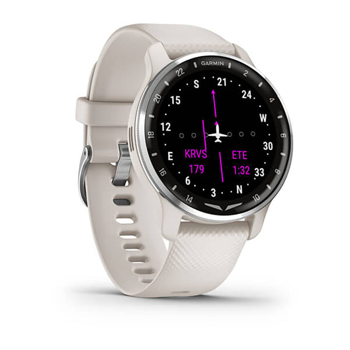 Garmin D2 Air X10 Ivory Passivated Silicone Band Full Display Watch - 010-02496-13