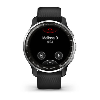 ساعة Garmin D2 Air X10 بشاشة كاملة وسوار سيليكون أسود ممرر