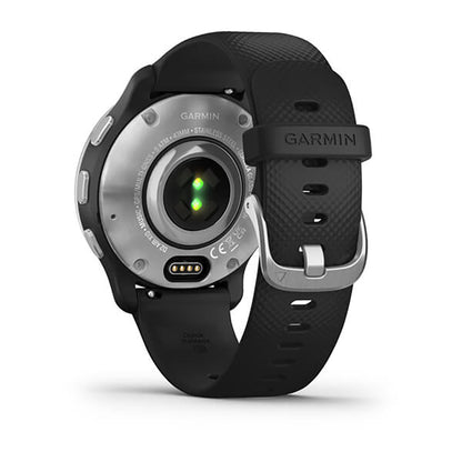 ساعة Garmin D2 Air X10 بشاشة كاملة وسوار سيليكون أسود ممرر