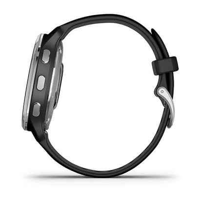 ساعة Garmin D2 Air X10 بشاشة كاملة وسوار سيليكون أسود ممرر