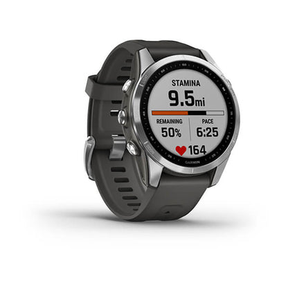 Garmin Fenix 7S Silver With Graphite Band Full Color Display Watch