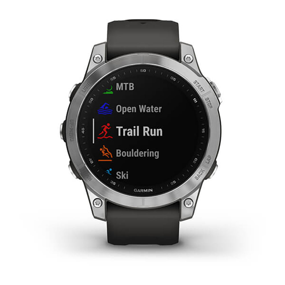Garmin Fenix Silver Graphite Band Full Display Gps Watch 010
