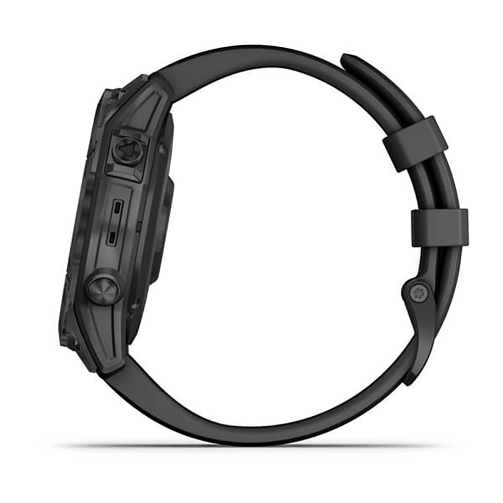 Garmin Fenix 7 Sapphire Carbon Gry DLC Ti W Blk Bnd Gps Full Color Display Watch