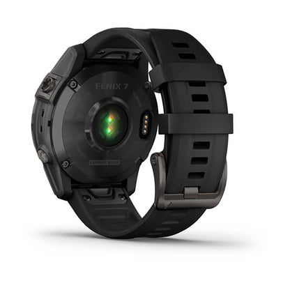Garmin Fenix 7 Sapphire Carbon Gry DLC Ti W Blk Bnd Gps Full Color Display Watch