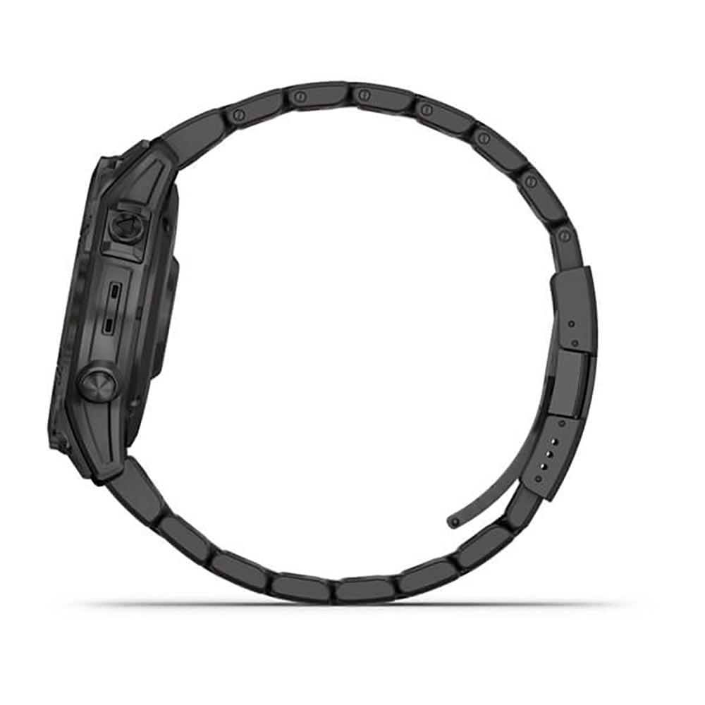 Garmin Fenix 7 Sapphire Carbon Grey DLC Vented Titanium Band Full Display Watch