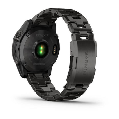 Garmin Fenix 7 Sapphire Carbon Grey DLC Vented Titanium Band Full Display Watch