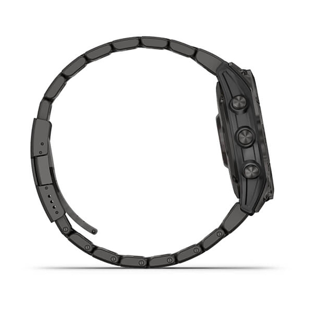 Garmin Fenix 7 Sapphire Carbon Grey DLC Vented Titanium Band Full Display Watch