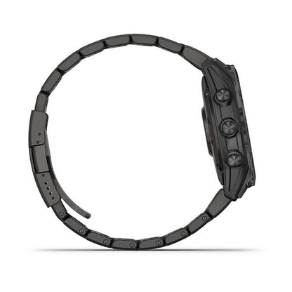 Garmin Fenix 7 Sapphire Carbon Grey DLC Vented Titanium Band Full Display Watch
