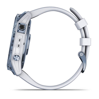 Garmin Fenix 7X Sapphire Solar Mineral Blue DLC Titanium Whitestone Band Full Display Watch