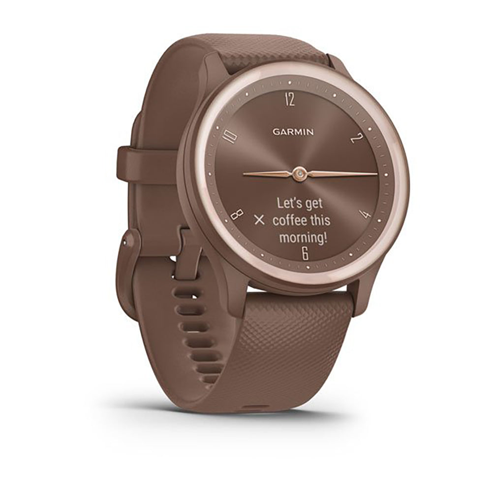 Garmin Vivomove Sport Cocoa Silicone Band Full Display Watch - 010-02566-02